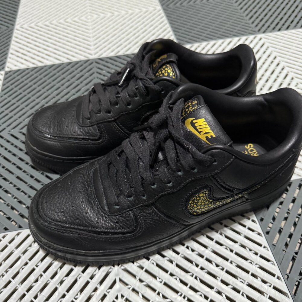 Nike Air Force 1 CR7 Crisitano Ronaldo ID BY YOU Custom Black and Gold SIZE US8